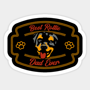 Rottweiler Dad Dog Lover Vintage Dogs Sticker